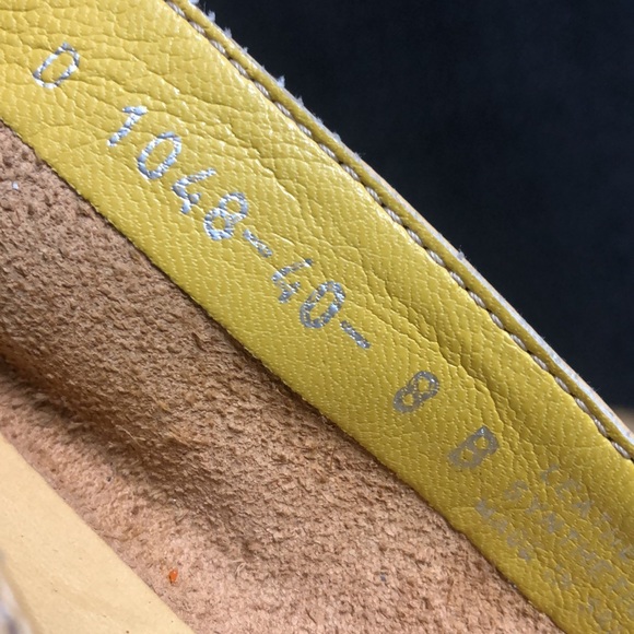 Dexter yellow sunflower flats slip ons 8 B - Picture 10 of 11